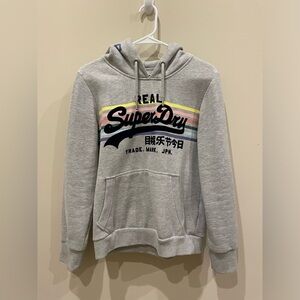 Super dry Grey Hoodie, Size 10